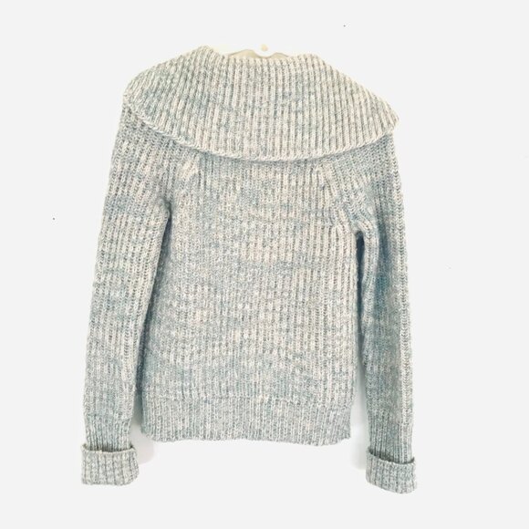 VTG retro AE sweater women S green/oatmeal wool knit chunky heritage country - Picture 3 of 11